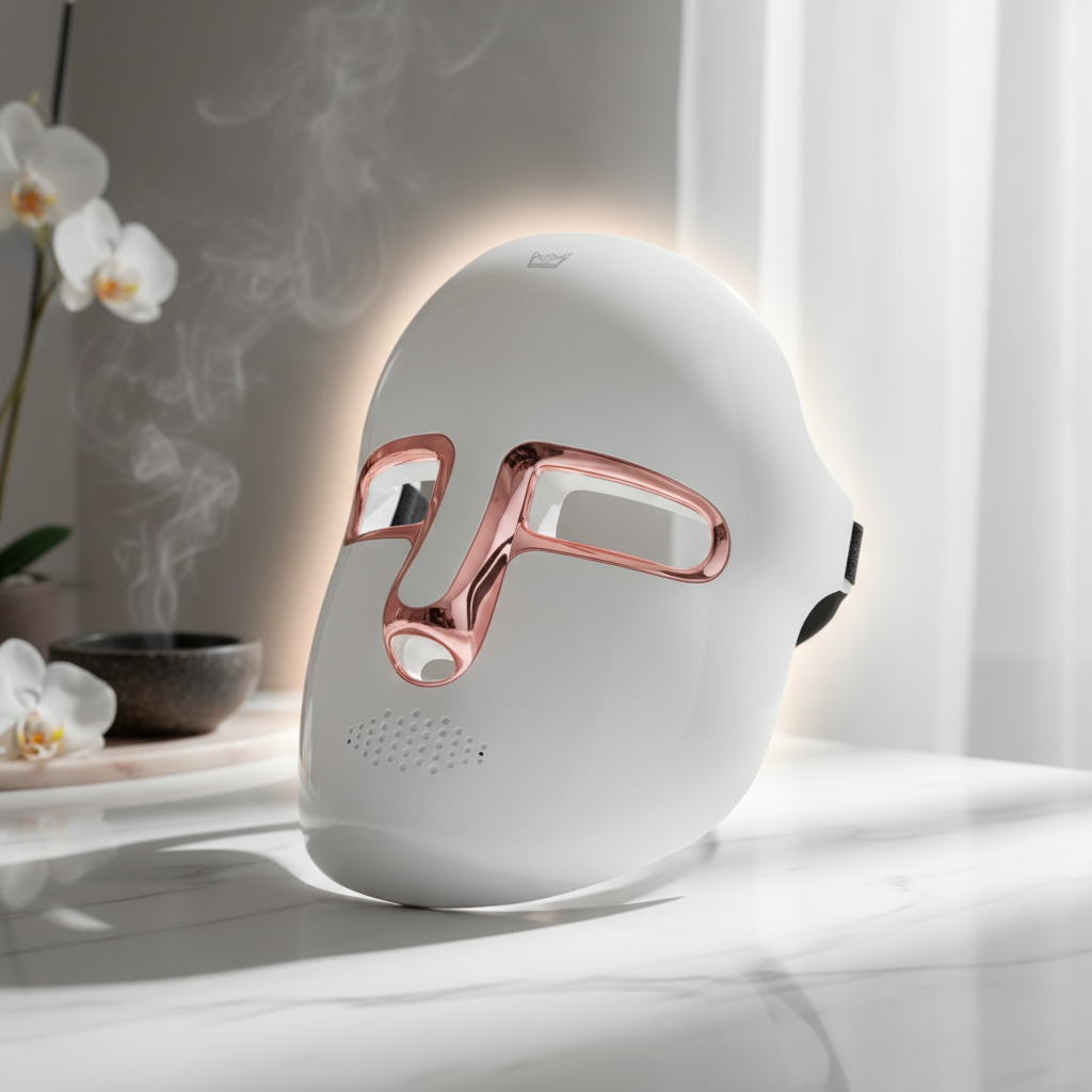Elevated hero image of LED face mask
